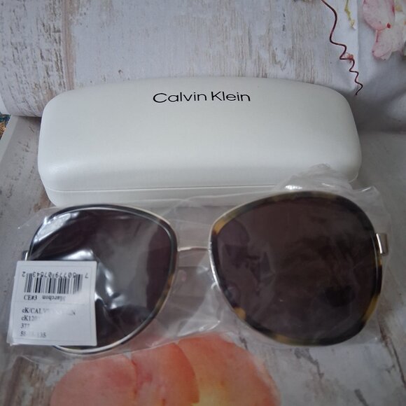 Calvin Klein tortoise shell animal metal sunglasses NEW IN CASE main image 6
